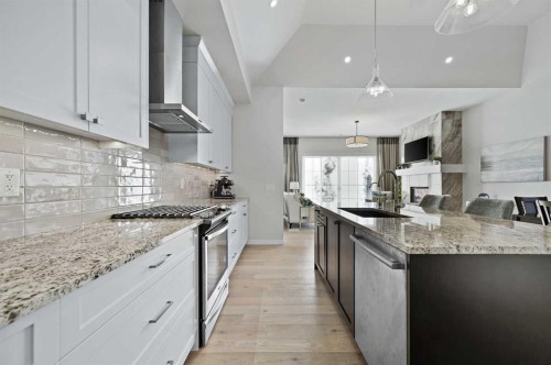 12 Cranbrook Mews Se, Calgary, AB - Indoor Photo Showing Kitchen With Upgraded Kitchen