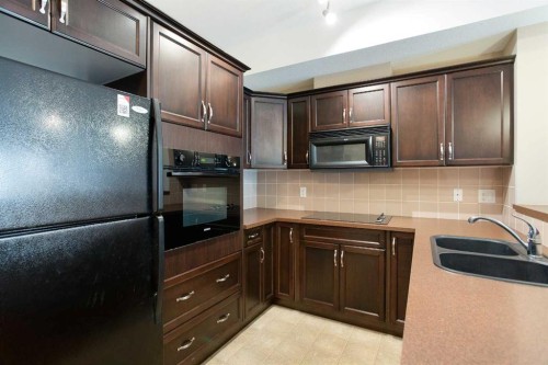 217-60 Royal Oak Plaza Nw, Calgary, AB - Indoor Photo Showing Kitchen With Double Sink
