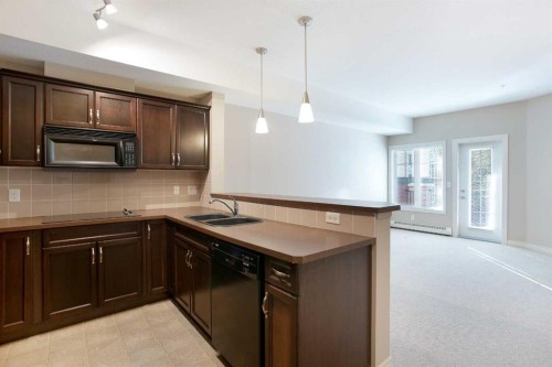 217-60 Royal Oak Plaza Nw, Calgary, AB - Indoor Photo Showing Kitchen With Double Sink