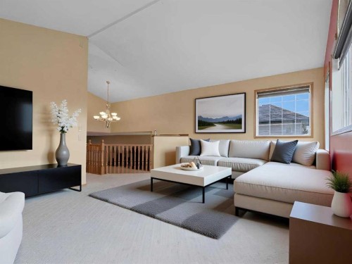 622 Saddlecreek Way Ne, Calgary, AB - Indoor Photo Showing Living Room