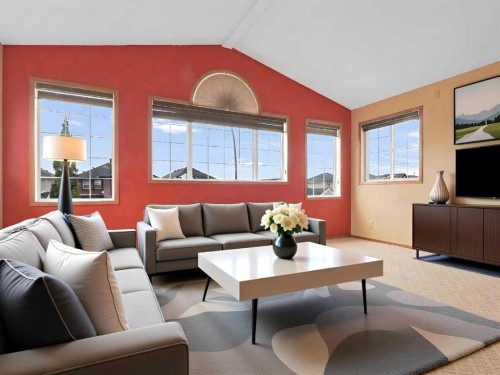 622 Saddlecreek Way Ne, Calgary, AB - Indoor Photo Showing Living Room