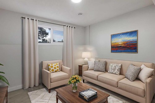 202 Falmere Way Ne, Calgary, AB - Indoor Photo Showing Living Room