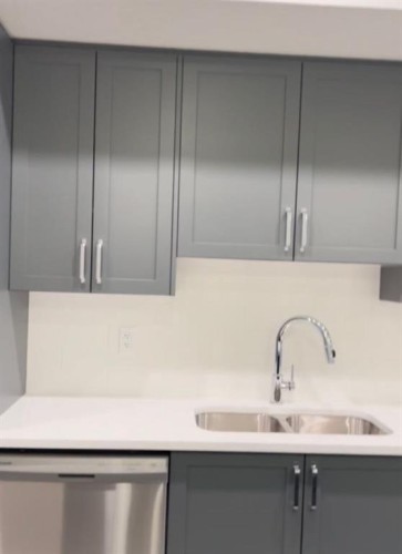 608 Copperstone Manor Se, Calgary, AB - Indoor Photo Showing Kitchen With Double Sink