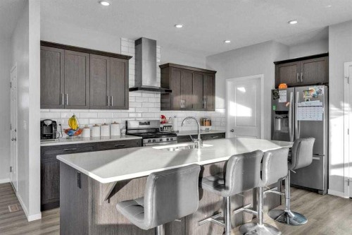 130 Red Sky Crescent Ne, Calgary, AB - Indoor Photo Showing Kitchen With Double Sink