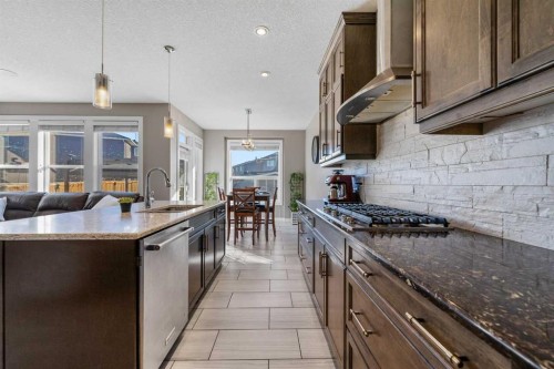 235 Redstone Heights Ne, Calgary, AB - Indoor Photo Showing Kitchen With Upgraded Kitchen