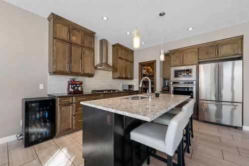 235 Redstone Heights Ne, Calgary, AB - Indoor Photo Showing Kitchen With Stainless Steel Kitchen With Double Sink With Upgraded Kitchen