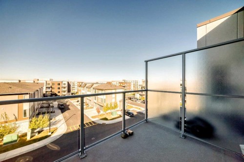403-200 Shawnee Square Sw, Calgary, AB - Outdoor With Balcony With View With Exterior