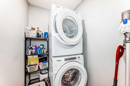 403-200 Shawnee Square Sw, Calgary, AB - Indoor Photo Showing Laundry Room