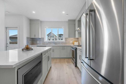 180 Ricardo Ranch Avenue Se, Calgary, AB - Indoor Photo Showing Kitchen With Upgraded Kitchen