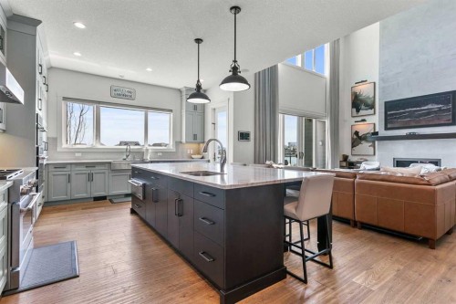 129 Auburn Sound Point Se, Calgary, AB - Indoor Photo Showing Kitchen With Upgraded Kitchen