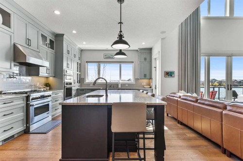 129 Auburn Sound Point Se, Calgary, AB - Indoor Photo Showing Kitchen With Upgraded Kitchen