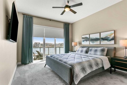 129 Auburn Sound Point Se, Calgary, AB - Indoor Photo Showing Bedroom