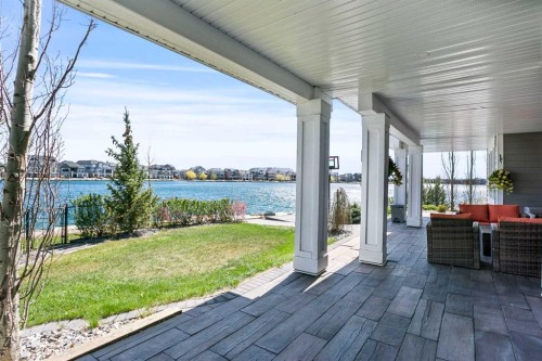 129 Auburn Sound Point Se, Calgary, AB - Outdoor With Body Of Water With Deck Patio Veranda