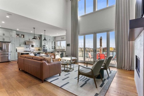 129 Auburn Sound Point Se, Calgary, AB - Indoor Photo Showing Living Room