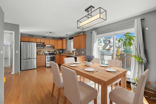 824 Luxstone Square Sw, Airdrie, AB - Indoor Photo Showing Dining Room