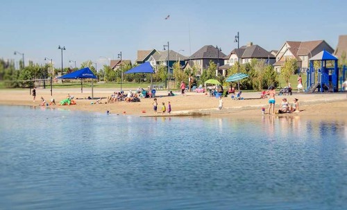 190 Magnolia Square Se, Calgary, AB - Outdoor With Body Of Water With View