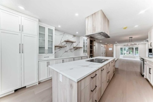64 Woodstock Road Sw, Calgary, AB - Indoor Photo Showing Kitchen With Upgraded Kitchen