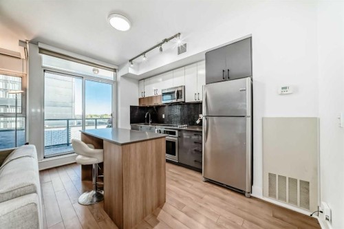 423-619 Confluence Way Se, Calgary, AB - Indoor Photo Showing Kitchen