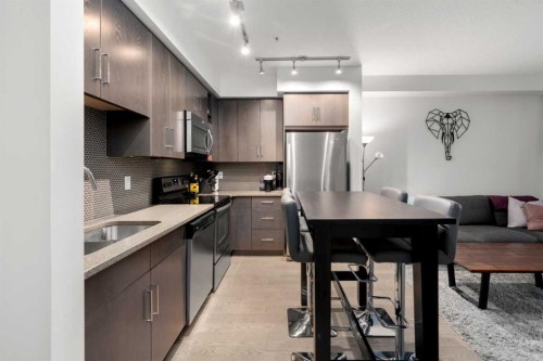 34-25 Auburn Meadows Avenue Se, Calgary, AB - Indoor Photo Showing Kitchen With Stainless Steel Kitchen