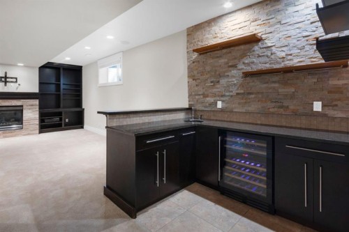 2046 49 Avenue Sw, Calgary, AB - Indoor Photo Showing Other Room With Fireplace