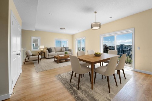 372 Canals Crossing Sw, Airdrie, AB - Indoor Photo Showing Dining Room