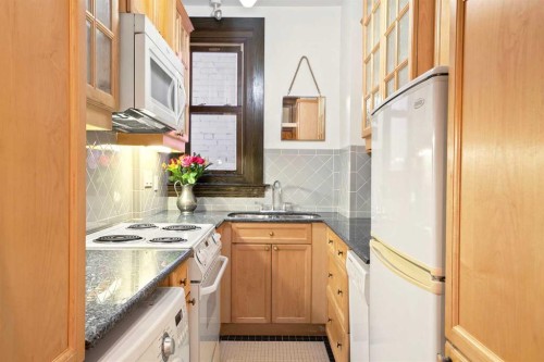 201-804 18 Avenue Sw, Calgary, AB - Indoor Photo Showing Kitchen