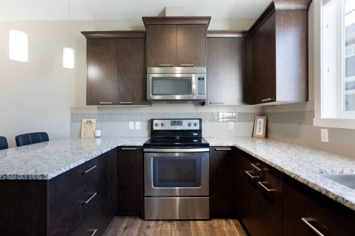 107 Evanston Manor Nw, Calgary, AB - Indoor Photo Showing Kitchen With Upgraded Kitchen