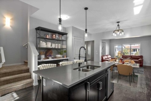 232 Copperpond Parade Se, Calgary, AB - Indoor Photo Showing Kitchen With Double Sink With Upgraded Kitchen