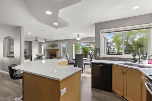 38 Simcoe Crescent Sw, Calgary, AB - Indoor Photo Showing Kitchen With Double Sink