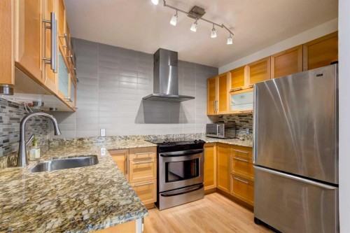 3-1921 5 Street Sw, Calgary, AB - Indoor Photo Showing Kitchen With Upgraded Kitchen