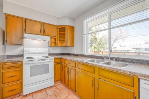 99 Mardale Crescent Ne, Calgary, AB - Indoor Photo Showing Kitchen With Double Sink
