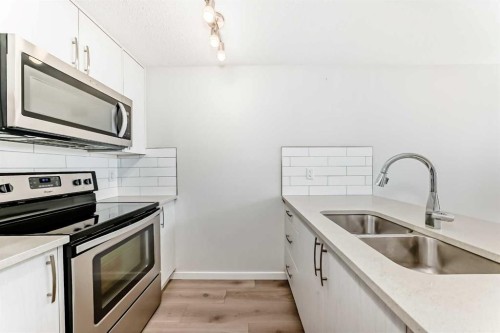 109 Cranbrook Square Se, Calgary, AB - Indoor Photo Showing Kitchen With Stainless Steel Kitchen With Double Sink