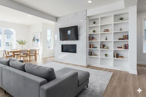2520 21 Avenue Sw, Calgary, AB - Indoor Photo Showing Living Room With Fireplace