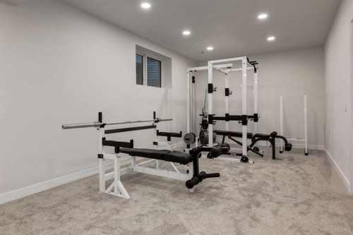 108 Harmony Circle, Rural Rocky View County, AB - Indoor Photo Showing Gym Room