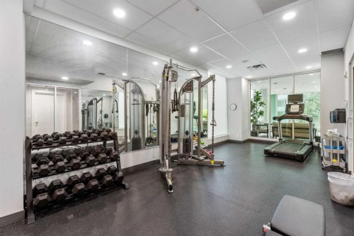 501-837 2 Avenue Sw, Calgary, AB - Indoor Photo Showing Gym Room