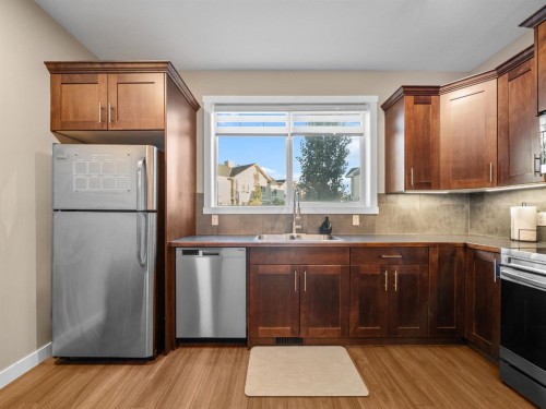 90 Skyview Ranch Gardens Ne, Calgary, AB - Indoor Photo Showing Kitchen With Double Sink