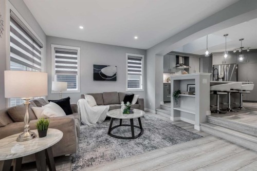 1037 Chinook Gate Heath Sw, Airdrie, AB - Indoor Photo Showing Living Room