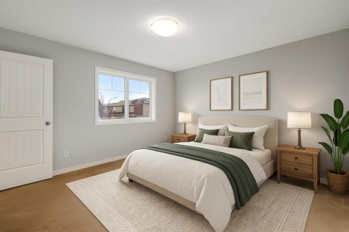 84 Fireside Way, Cochrane, AB - Indoor Photo Showing Bedroom