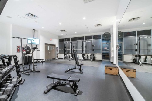 2010-210 15 Avenue Se, Calgary, AB - Indoor Photo Showing Gym Room