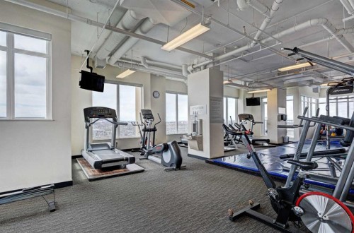 2108-930 6 Avenue Sw, Calgary, AB - Indoor Photo Showing Gym Room