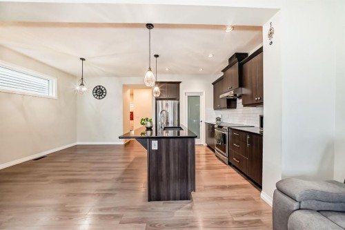 163 Evanscrest Way Nw, Calgary, AB - Indoor Photo Showing Kitchen With Upgraded Kitchen