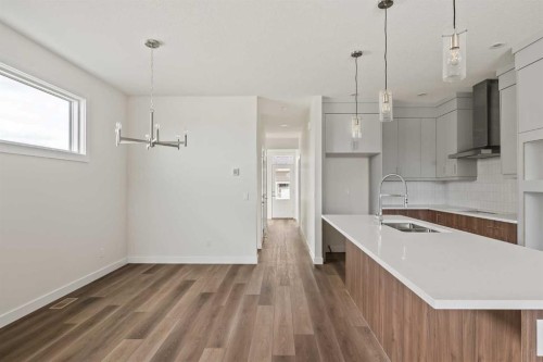 10 Herron Common Ne, Calgary, AB - Indoor Photo Showing Kitchen With Double Sink With Upgraded Kitchen