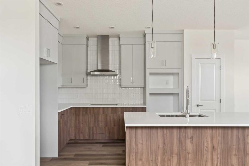 10 Herron Common Ne, Calgary, AB - Indoor Photo Showing Kitchen With Double Sink