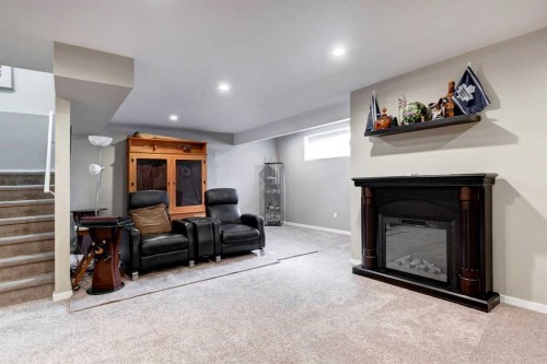 267 Silverado Plains Close Sw, Calgary, AB - Indoor With Fireplace