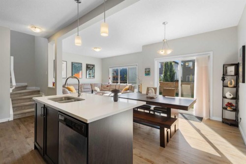 33 Walcrest Way Se, Calgary, AB - Indoor Photo Showing Kitchen With Double Sink