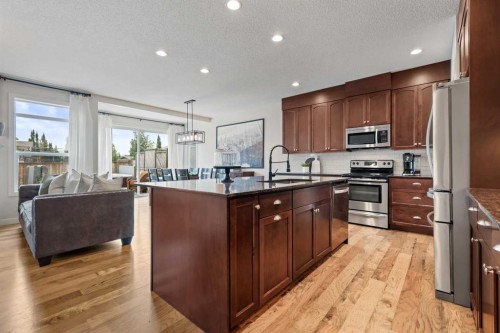 160 Chaparral Valley View Se, Calgary, AB - Indoor Photo Showing Kitchen With Stainless Steel Kitchen