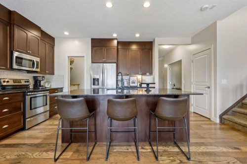 160 Chaparral Valley View Se, Calgary, AB - Indoor Photo Showing Kitchen With Stainless Steel Kitchen With Upgraded Kitchen