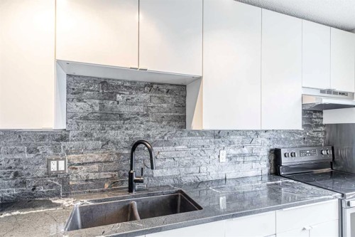 212 Georgian Villas Ne, Calgary, AB - Indoor Photo Showing Kitchen With Double Sink With Upgraded Kitchen
