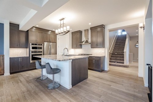 55 Legacy Woods Bay Se, Calgary, AB - Indoor Photo Showing Kitchen With Upgraded Kitchen