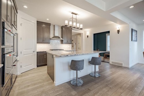 55 Legacy Woods Bay Se, Calgary, AB - Indoor Photo Showing Kitchen With Upgraded Kitchen